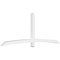 Ekena Millwork Bellingham Architectural Grade PVC Gable Bracket, 108"W x 40 1/2"H x 4"D x 4"F, 9/12 Pitch GBP108X41X0404BEL00 - alternate 1